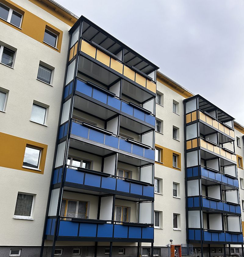 Städtelner Straße 20 - 48, neue Aluminium - Balkonanlage